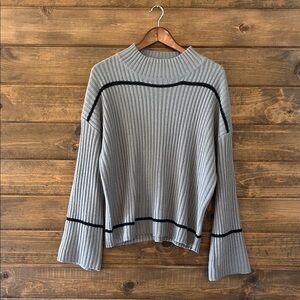 SHEIN Gray and Black knit Sweater